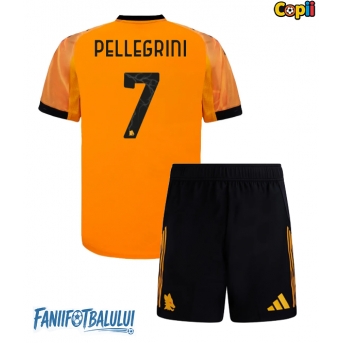 AS Roma Lorenzo Pellegrini #7 Echipament de Fotbal Replică 2025-26 Copii Deplasare (+ Șorturi)